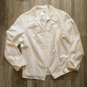 Coldwater Creek zip front blouse